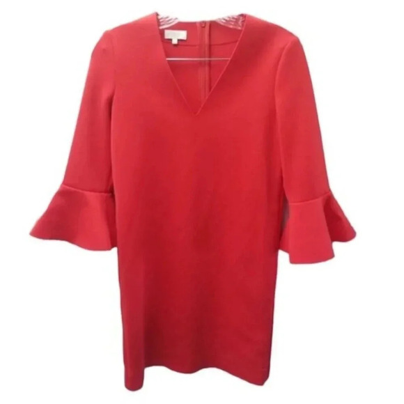 Escada Sport Darielle Bell Sleeve Tulip Rouge  Dress XS - Picture 4 of 13